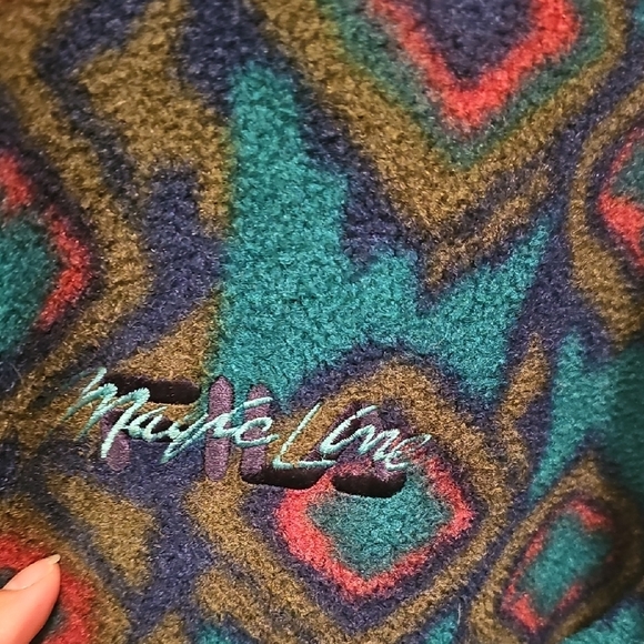 VINTAGE Fila Geometric Patterned Pullover - Picture 3 of 5